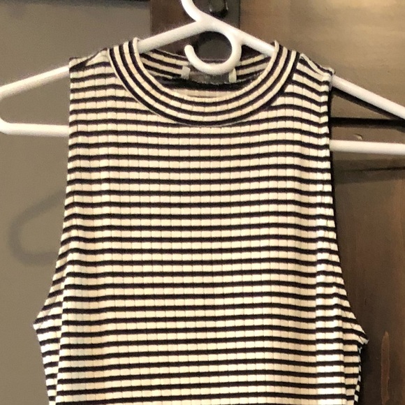 Abercrombie striped mock neck midi dress size M - Picture 5 of 5